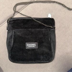 Chanel beauty parfums plush pocket bag